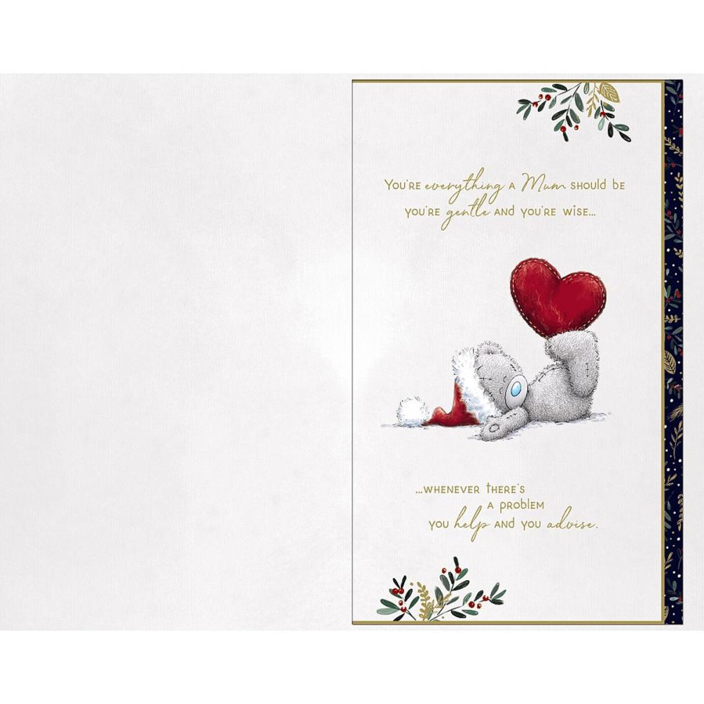 Mum Holding Heart Handmade Me to You Bear Christmas Card Extra Image 1